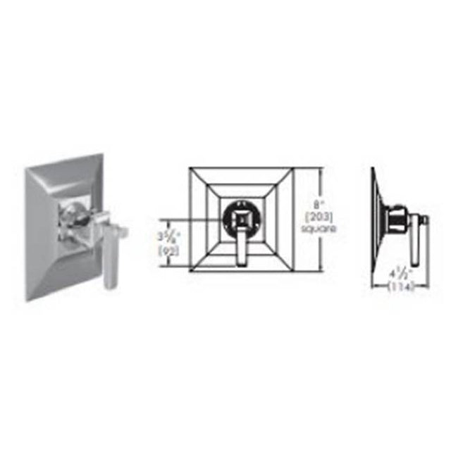 Vissoni - 3/4'' Thermostatic Trim - Uses TH-6300 valve - Polished Chrome