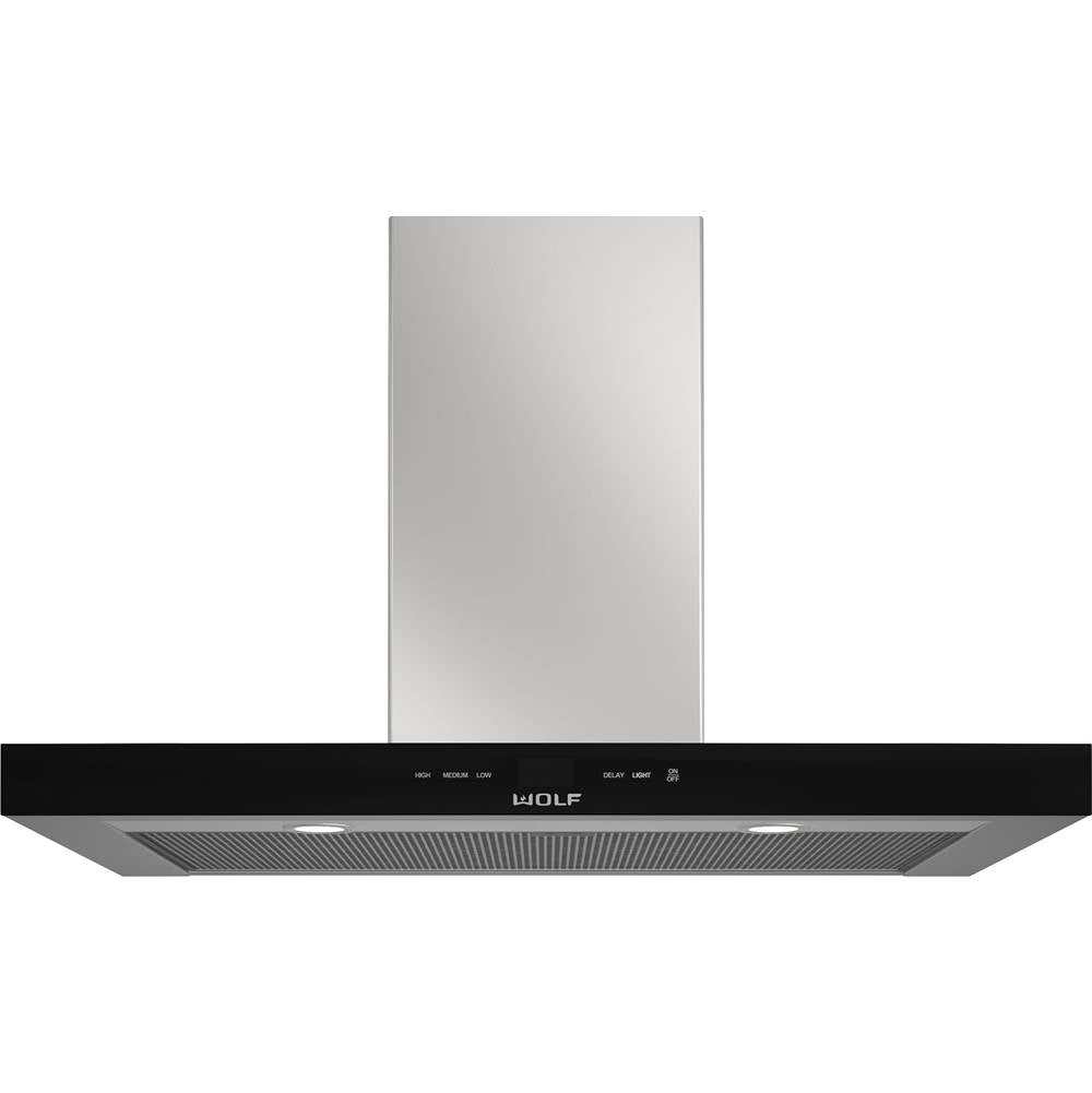 Wolf - 36'' Cooktop Wall Hood / Black - Black