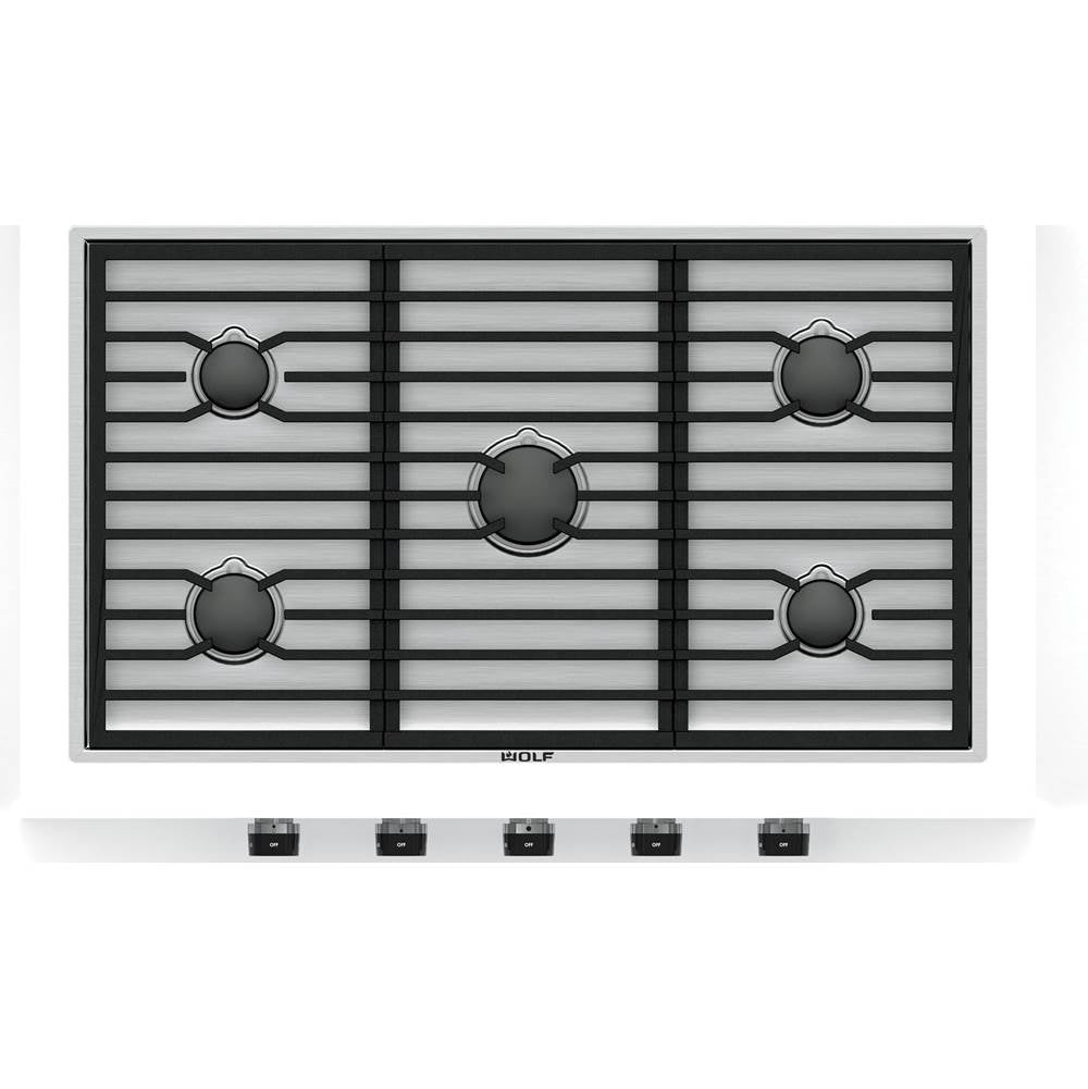 Wolf - 36'' Contemporary Gas Cooktop - Stainless Steel
