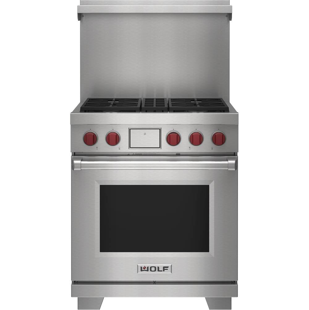Wolf - 30'' X 20'' Dual Fuel Range Riser With Shelf