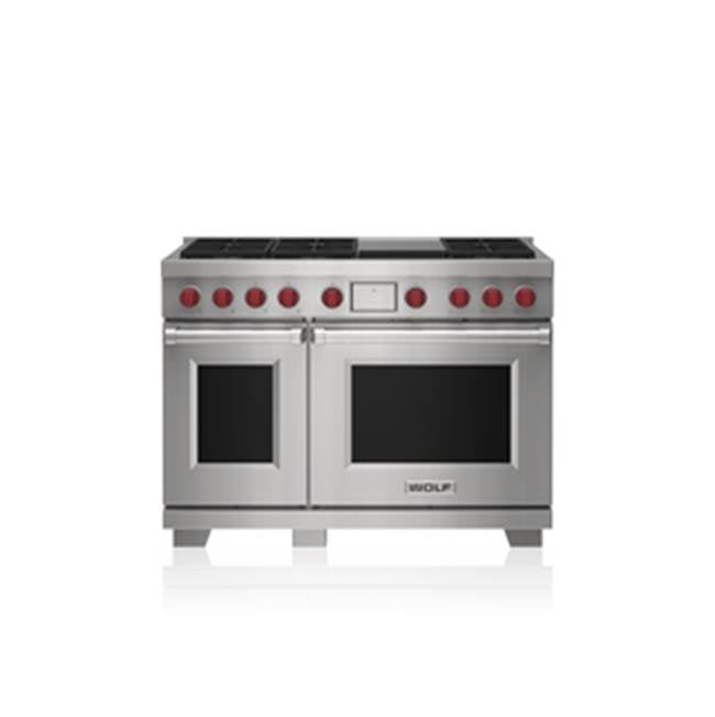 Wolf - 48' Dual Fuel Range - 6 Burners And Infrared Griddle - LP