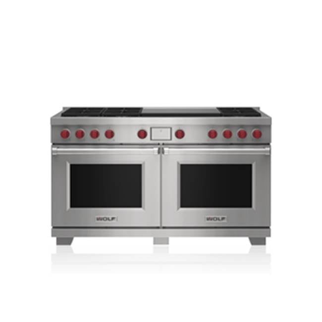 Wolf - 60' Dual Fuel Range - 6 Burners And Infrared Dual Griddle - LP