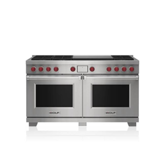 Wolf - 60' Dual Fuel Range - 6 Burners And Infrared Dual Griddle - LP