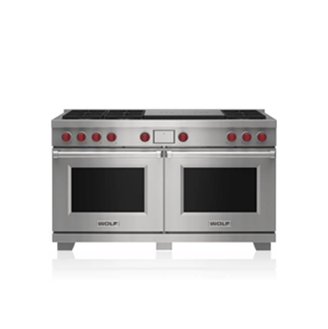 Wolf - 60' Dual Fuel Range - 6 Burners And French Top - NG