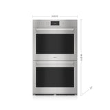 Wolf - 30'' Double Walloven, E-Series, Professional Trim, Stainless Steel, Pro Handle