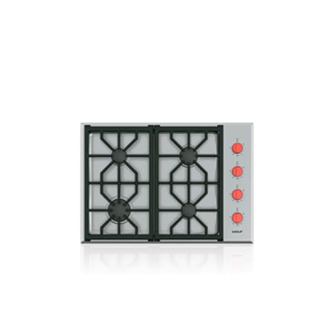 Wolf - 30'' Professional Gas Cooktop / Lp - Stainless Steel
