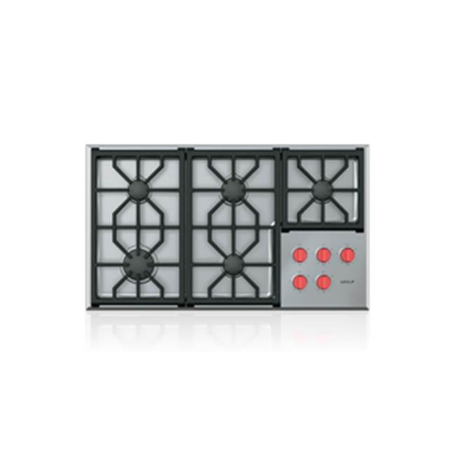 Wolf - 36'' Professional Gas Cooktop / Lp - Stainless Steel