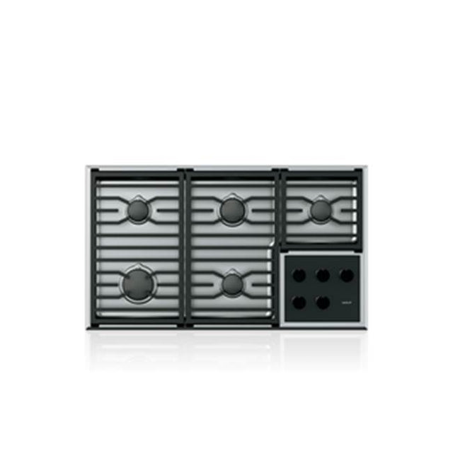 Wolf - 36'' Transitional Gas Cooktop / Lp - Stainless Steel