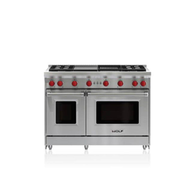 Wolf - 48'' Gas Range, 4 Burner, Char & Griddle, Lp - No Finish Group