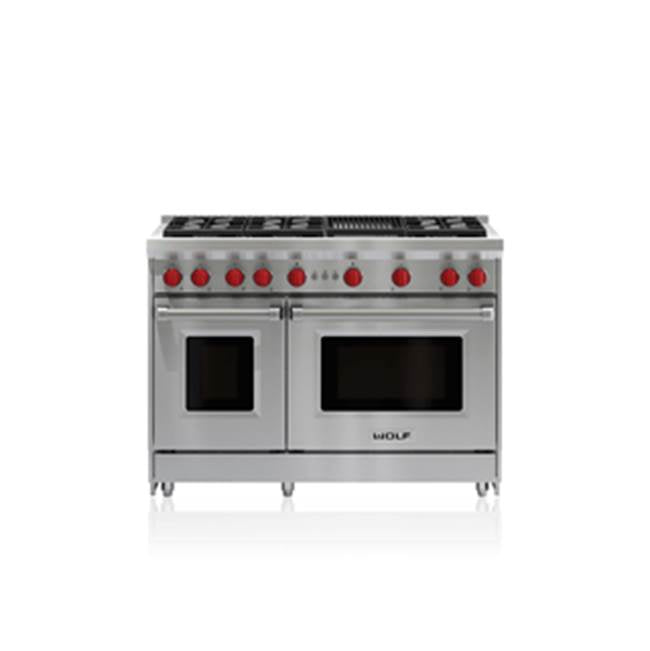 Wolf - 48'' Gas Range, 6 Burner, Charbroiler, Lp - No Finish Group