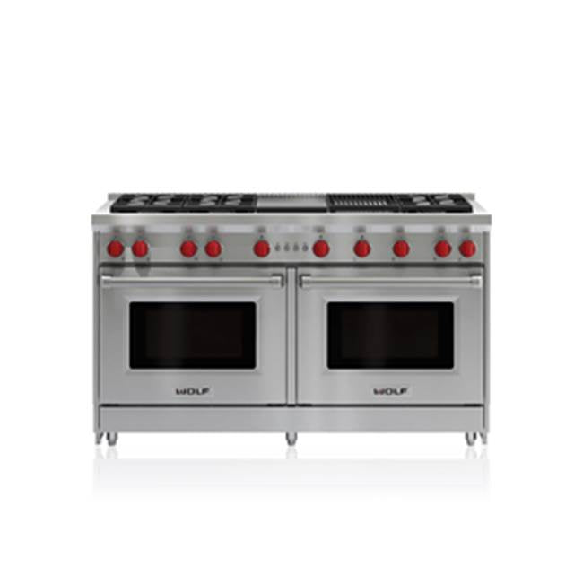 Wolf - 60'' Gas Range, 6 Burner, Char & Griddle, Lp - No Finish Group