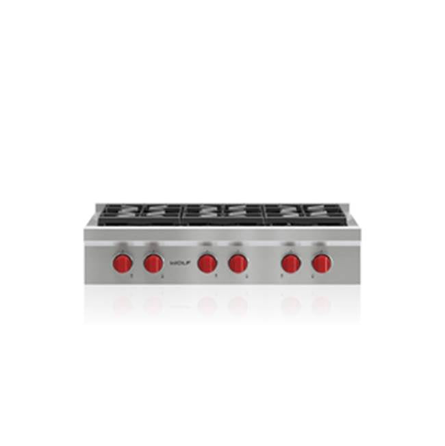 Wolf - 36'' Sealed Burner Rangetop, 6 Burner, Lp - No Finish Group