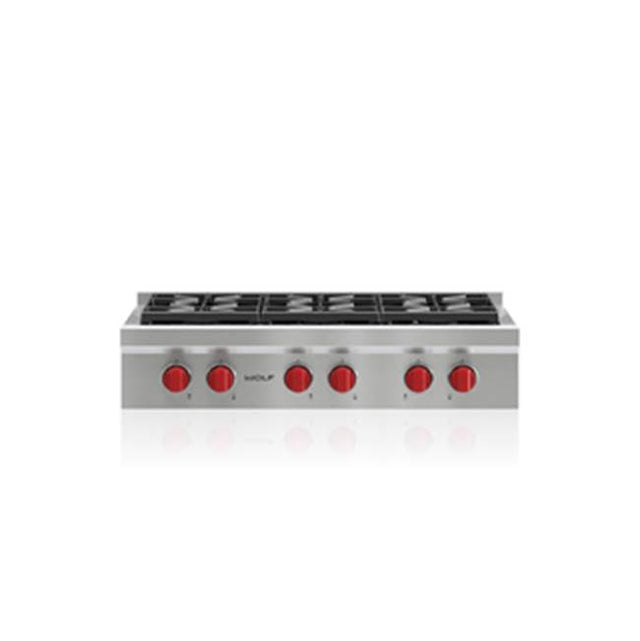Wolf - 36'' Sealed Burner Rangetop, 6 Burner, Lp - No Finish Group
