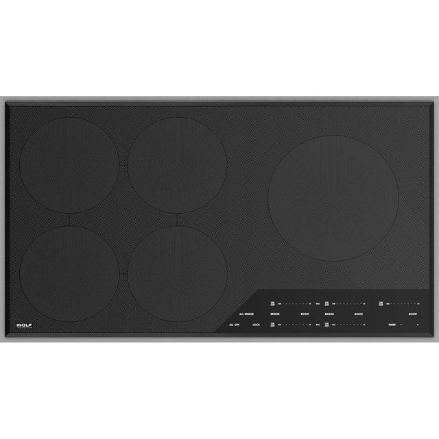 Wolf - 36'' Transitional Framed Induction Cooktop - Stainless Steel