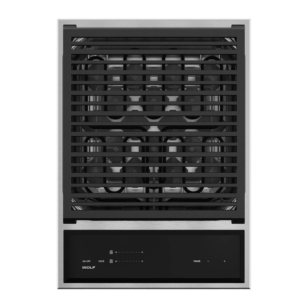 Wolf - 15'' Transitional Framed Grill Module - Stainless Steel