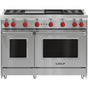Wolf - 48'' Gas Range, 4 Burner, Char & Griddle, Ng - No Finish Group