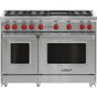 Wolf - 48'' Gas Range, 6 Burner, Charbroiler, Ng - No Finish Group