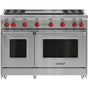 Wolf - 48'' Gas Range, 4 Burner, Double Griddle, Ng - No Finish Group