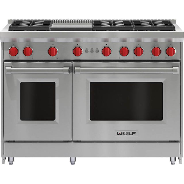 Wolf - 48'' Gas Range, 6 Burner, Griddle, Ng - No Finish Group