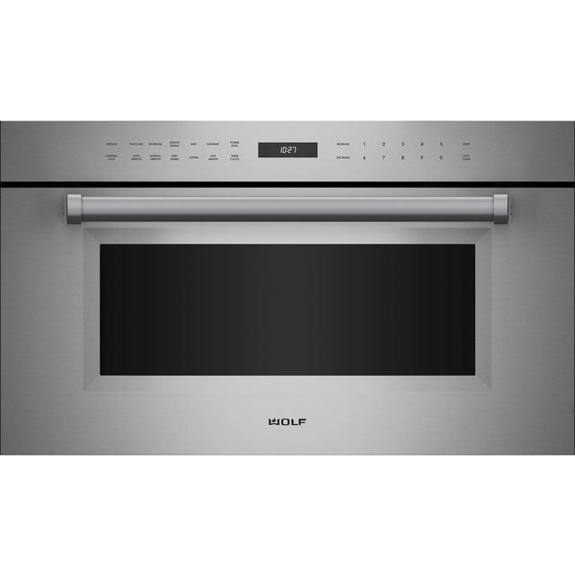 Wolf - 30'' M Series Professional Drop-Down Door Microwave Oven - Stainless Steel