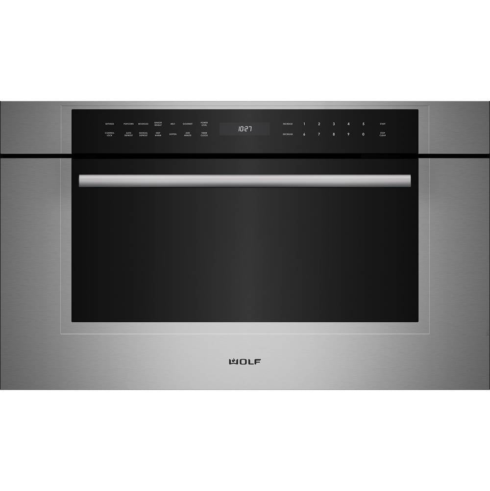 Wolf - 30'' M Series Transitional Drop-Down Door Microwave Oven - Stainless Steel