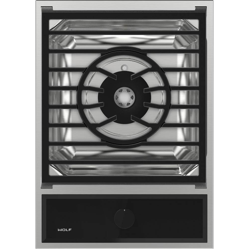 Wolf - 15'' Multifunction, Transitional Framed, Cooktop, Ng - Stainless Steel