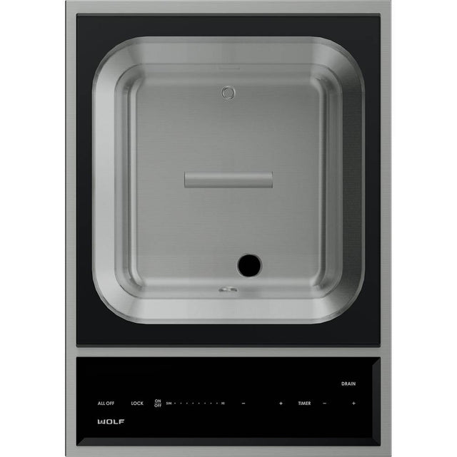 Wolf - 15'' Transitional Framed Steamer Module - Stainless Steel
