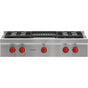 Wolf - 36'' Sealed Burner Rangetop, 4 Burner, Charbroiler, Ng - No Finish Group