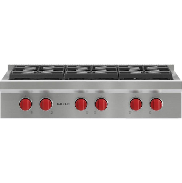 Wolf - 36'' Sealed Burner Rangetop, 6 Burner, Ng - No Finish Group