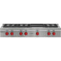 Wolf - 48'' Sealed Burner Rangetop, 6 Burner, Charbroiler, Ng - No Finish Group