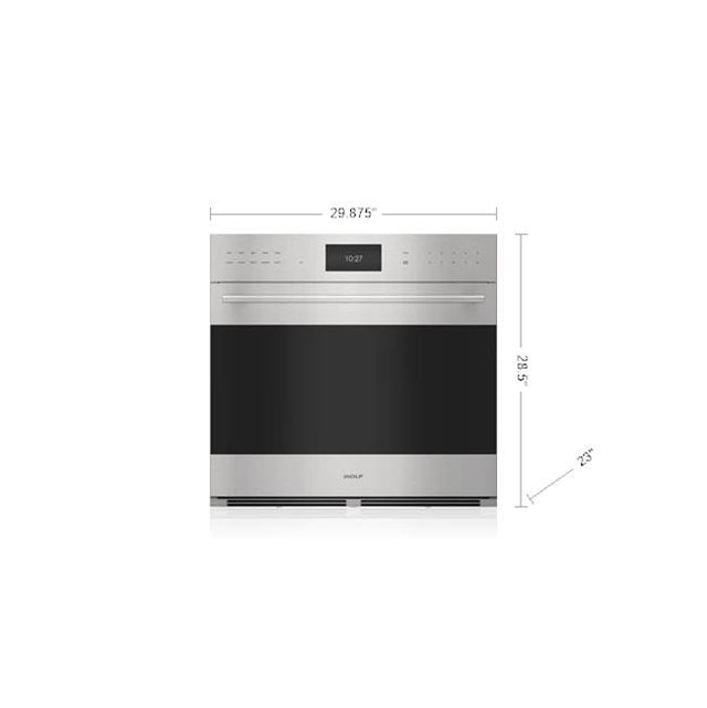 Wolf - 30'' Single Walloven, E-Series, Transitional Trim, Stainless Steel, Tube Handle