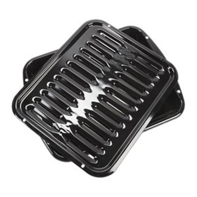 Whirlpool - Range Broiler Pan: Includes Pan And Grid, Porcelain, Color: Gray