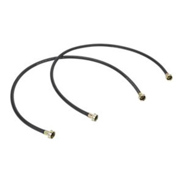 Whirlpool - Washer Inlet Hose: 2 Of 4-Ft Hot-Cold Epdm Hoses, 3/4-In Bronze Female Couplings, Pre-Installed Epdm Washers, 1000 Psi, Color-Blk, Pkg-Bag