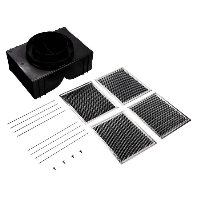 Whirlpool - Range Hood Recirculation Filter: 2 Of Charcoal Filter, 4 Of Rod-Style Clips, 1 Of Deflector Damper, Color: Silver
