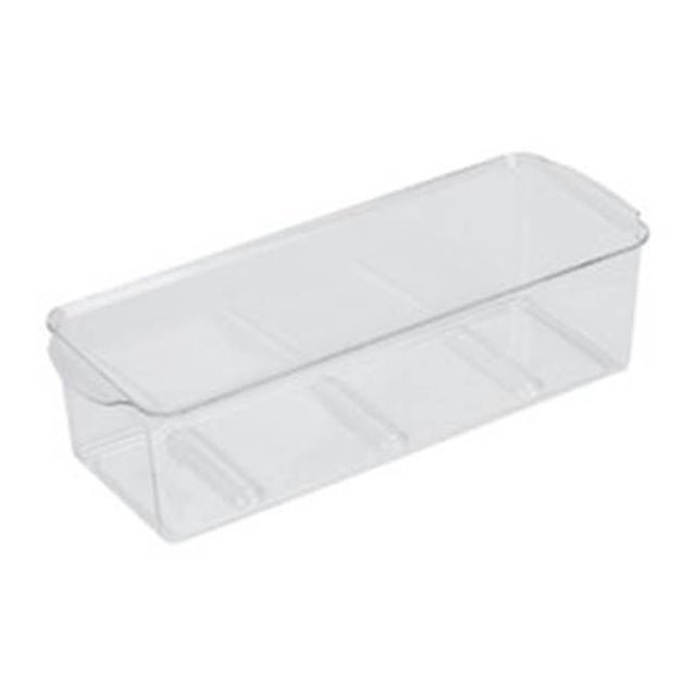 Whirlpool - Refrigeration Utility Bin: 3 3/4-In H X 5 1/4-In L X 14 1/2-In D Multi Use Plastic Container, Color: Clear, Pkg: Box