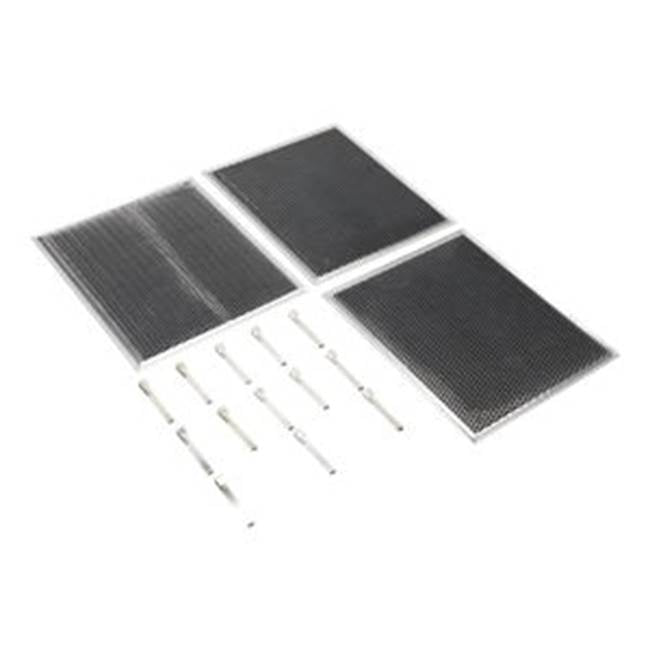 Whirlpool - Range Hood Replacement Filter: Charcoal - Includes 3 Charcoal Filters And 12 Clips - Fits Ih6302Ys, Ihw6302Yb, Ihw7302Ys