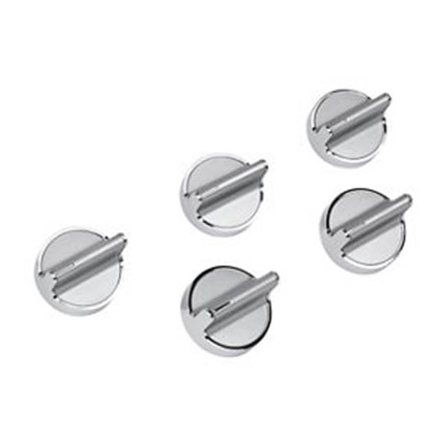 Whirlpool - Cooktop Gas Knob Kit: Stainless Steel - Qty 5