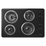 Whirlpool - Whirlpool 30'' Electric Cooktop with Dishwasher-Safe Knobs - Black