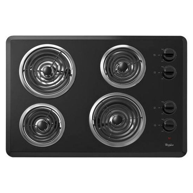 Whirlpool - Whirlpool 30'' Electric Cooktop with Dishwasher-Safe Knobs - Black