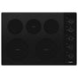 Whirlpool - 30'' 5 Elements, Ceramic Glass, (2)10/6'' Dual, (3) 6'' Radiant Elements, Frameless, Dish Safe Knob Control - Black