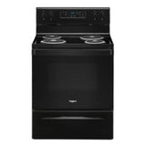 Whirlpool - 4.8 Cu Ft, Standard Clean, Coil, 2-6'', 2-8'' Clock, Large Window, Storage Drawer - Black