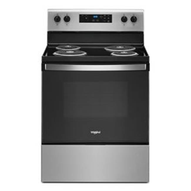Whirlpool - 4.8 Cu Ft, Standard Clean, Coil, 2-6'', 2-8'' Clock, Large Window, Storage Drawer - Stainless Steel