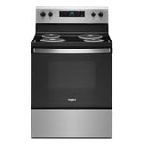 Whirlpool - 4.8 Cu Ft, Self-Clean, Coil, 2-6'', 2-8'', Clock, Extra Large Window, Storage Drawer,Accubake - Stainless Steel