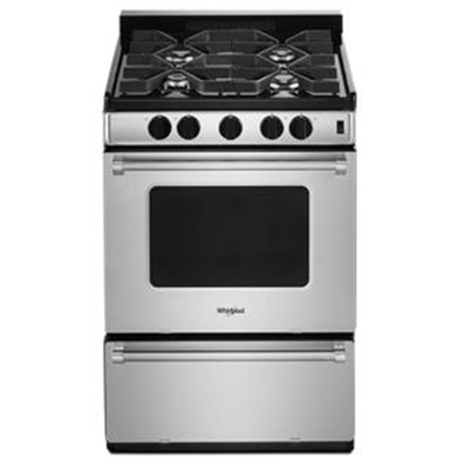 Whirlpool - 24'' Freestanding Range- Gas - Stainless Steel