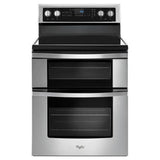 Whirlpool - 6.7 Cu. Ft. Electric Double Oven Range with True Convection - Stainless Steel