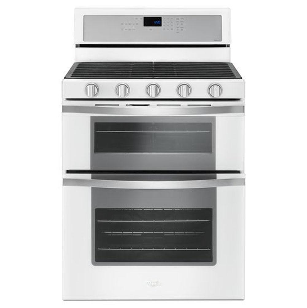 Whirlpool - 6.0 Cu. Ft. Gas Double Oven Range with Center Oval Burner