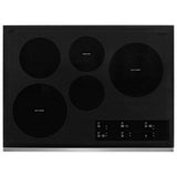 Whirlpool - 30'' Ceramic Glass, 5 Elements, 2-10/6'' Dual, 1-8'', 1-6'', 1-6'' Warm Zone, Tap Touch Controls, Wifi - Silver