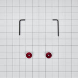 Refrigeration Handle Medallions: (Qty 2) With Wrenches (1-Inches 1- Metric) For Kad - Red