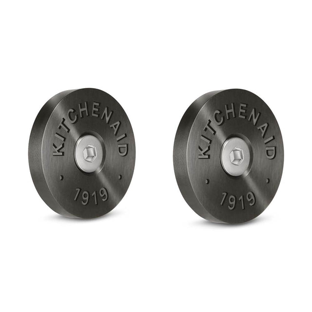 Whirlpool - Range Handle Medallions: (Qty 2) Medallions With 1/8-In Hex Wrench, (Qty 2) Medallion Screws For Kad - Black
