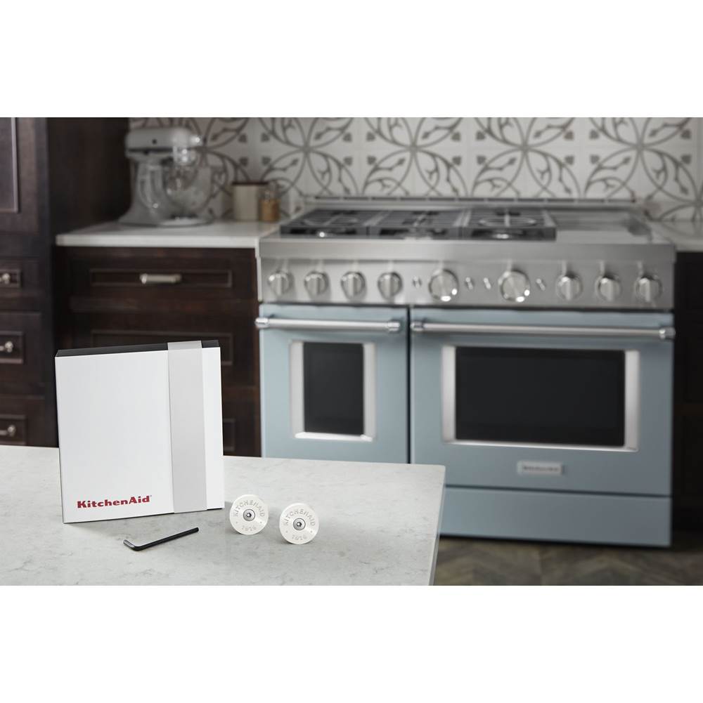 Range Handle Medallions: (Qty 2) Medallions With 1/8-In Hex Wrench, (Qty 2) Medallion Screws For Kad - Mascarpone